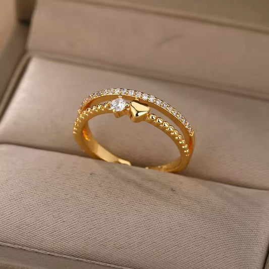 Heart Zircon Fashion Ring For Women