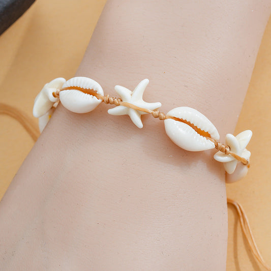 Hand-woven Starfish Shell Bracelet