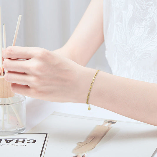 Stainless Steel Gold-plated Cuban Minimalist Stainless Steel Bracelet